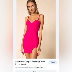 Super down Size L hot pink dress